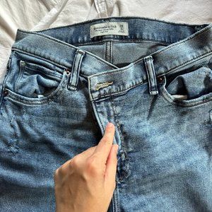 ABERCROMBIE Cross-waist skinny jeans